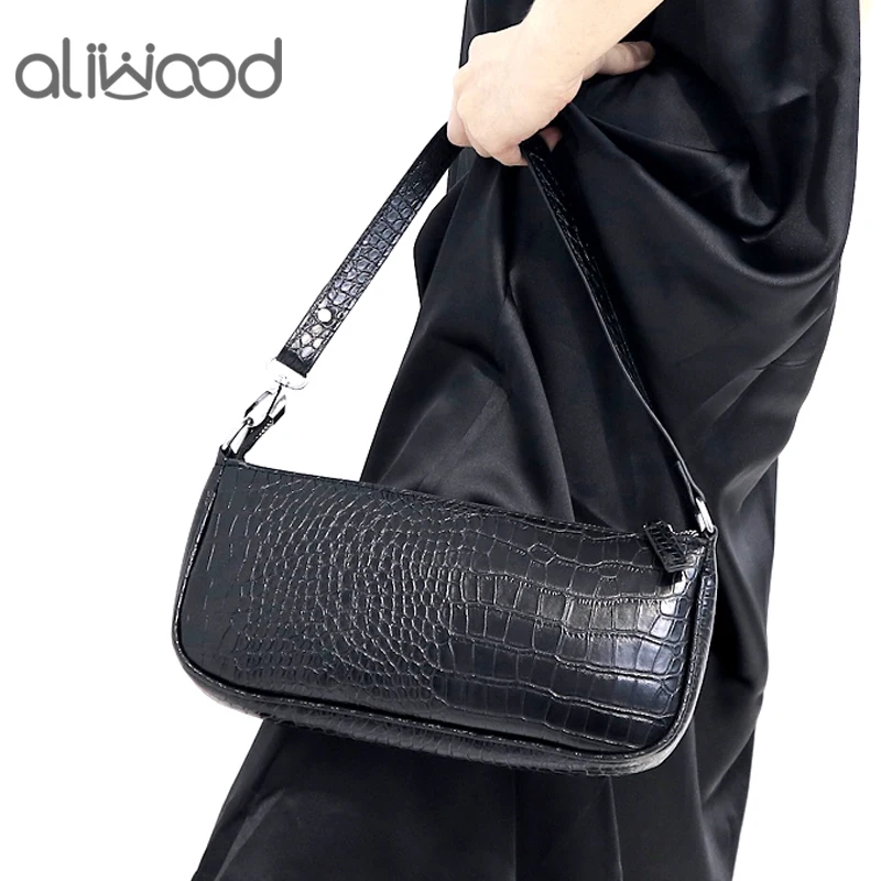 Брендовые простые сумки aliwood из крокодиловой кожи для женщин, сумка на плечо большой вместимости в винтажном стиле, сумка-багет для подмышек
Брендовые простые сумки aliwood из крокодиловой кожи для женщин, сумка на плечо большой вместимости в винтажном стиле, сумка-багет для подмышек