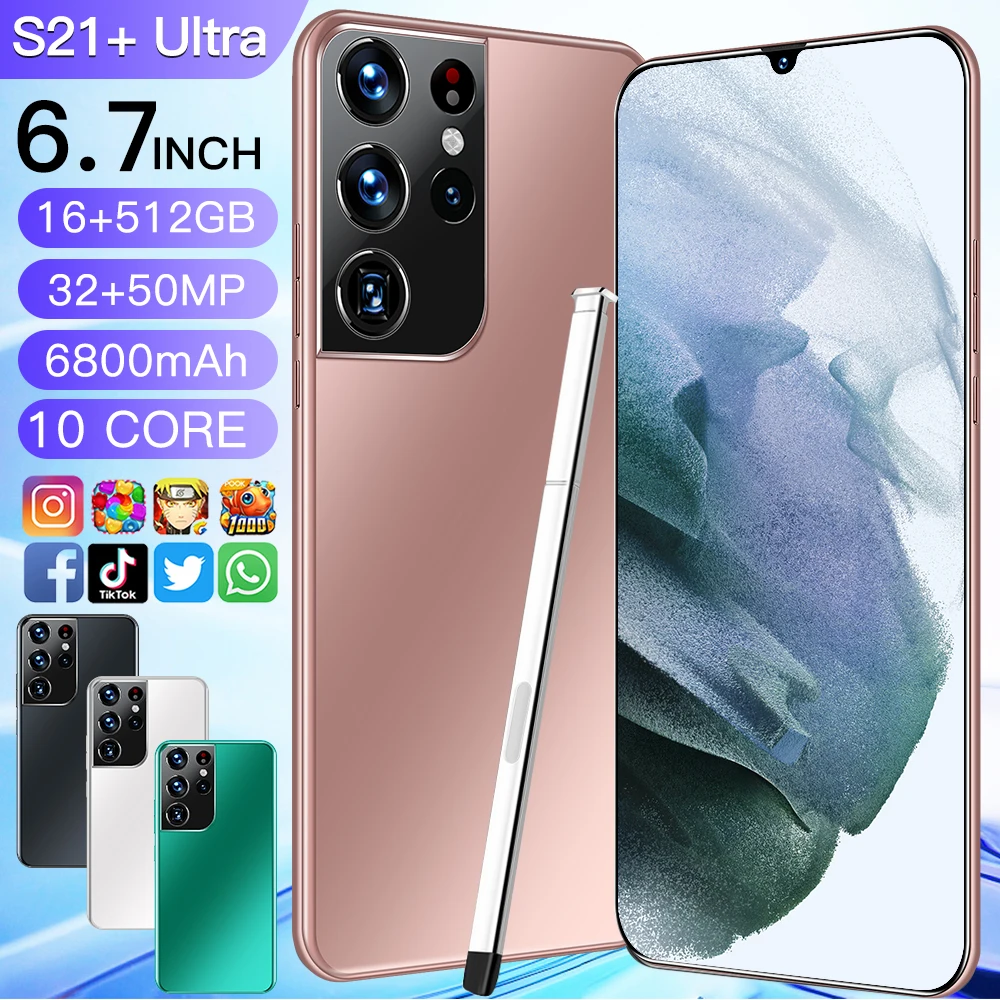 Global Version Smartphone 6.7 Inch S21Ultra 5G 6800mAh Newest Big Battery 11.0 Core 16+512GB 32+50MP Android Face ID MobilePhone
Global Version Smartphone 6.7 Inch S21Ultra 5G 6800mAh Newest Big Battery 11.0 Core 16+512GB 32+50MP Android Face ID MobilePhone