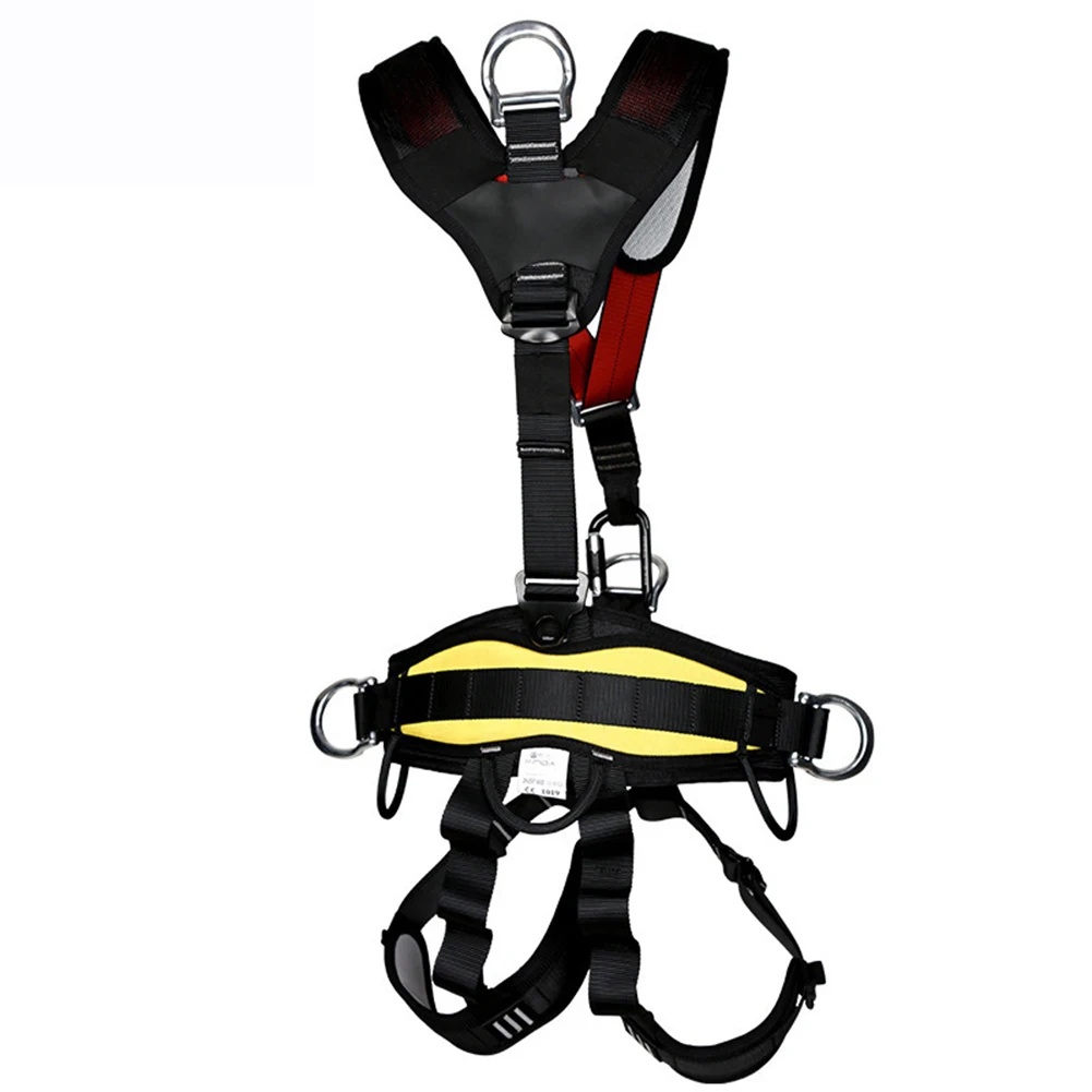 Rock Climbing Full Body Safety Belt Aerial Work Harness Anti Fall Removable Altitude Protection Equipment Mountaineering Tools
Rock Climbing Full Body Safety Belt Aerial Work Harness Anti Fall Removable Altitude Protection Equipment Mountaineering Tools