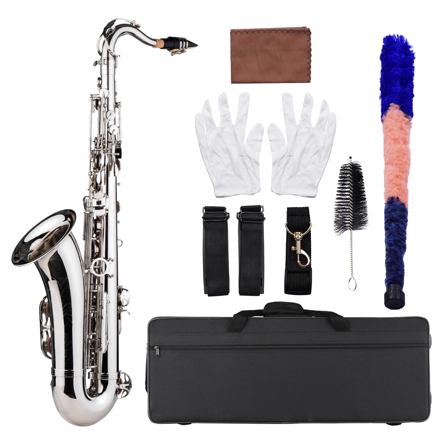 Muslady Brass Bb Tenor Saxophone Sax Carved Pattern Pearl White Shell Buttons Wind Instrument with Case Gloves Cleaning Cloth
Muslady Brass Bb Tenor Saxophone Sax Carved Pattern Pearl White Shell Buttons Wind Instrument with Case Gloves Cleaning Cloth