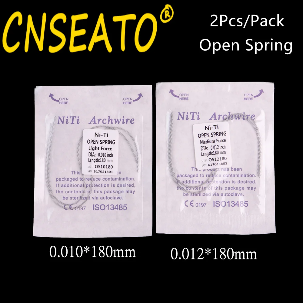 2Pcs Dental Orthodontic Open Coil Spring Wires NiTi Alloy Medium Force Elastic Dentistry Supplies Tool 0.010*180/ 0.012*180mm
2Pcs Dental Orthodontic Open Coil Spring Wires NiTi Alloy Medium Force Elastic Dentistry Supplies Tool 0.010*180/ 0.012*180mm