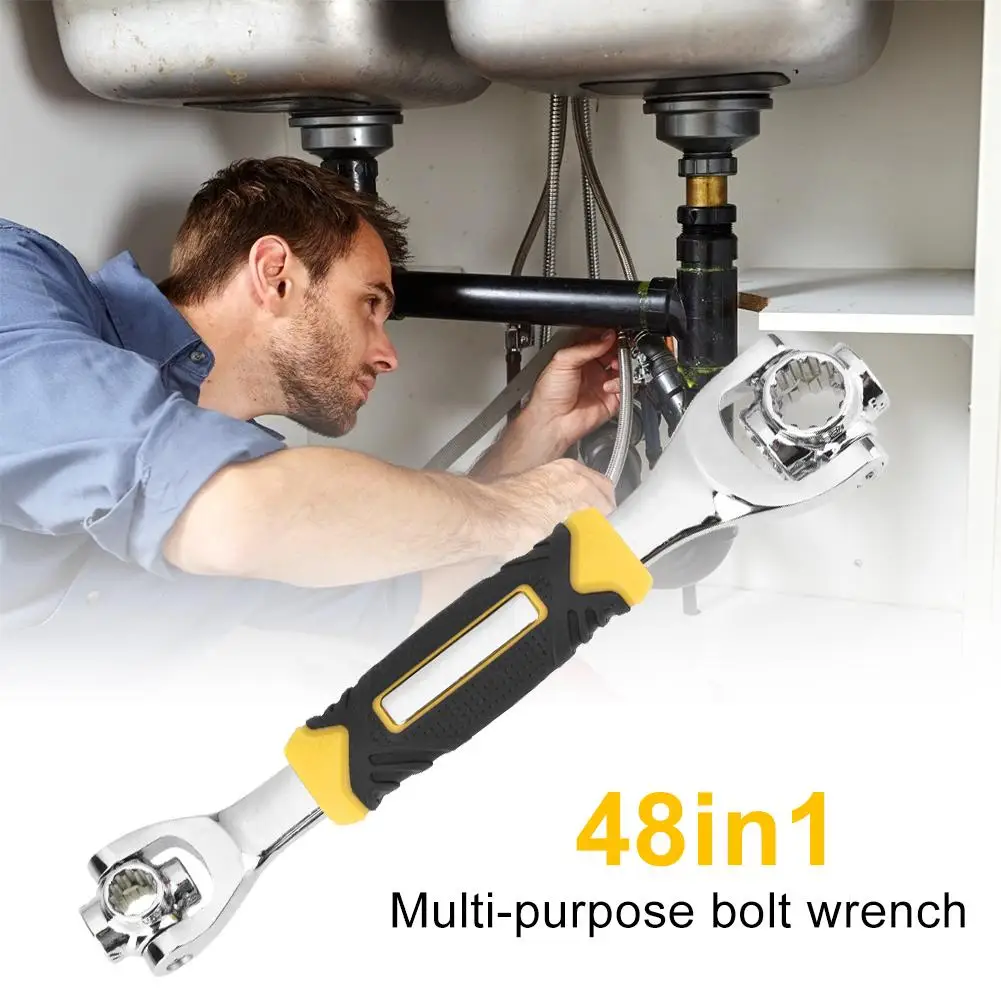 Portable 48 in 1 Tiger Wrench Socket Works with Bolts Torx 360 Degree Rotation Spanner Universal Furniture Car Repair Hand Tool 
Portable 48 in 1 Tiger Wrench Socket Works with Bolts Torx 360 Degree Rotation Spanner Universal Furniture Car Repair Hand Tool