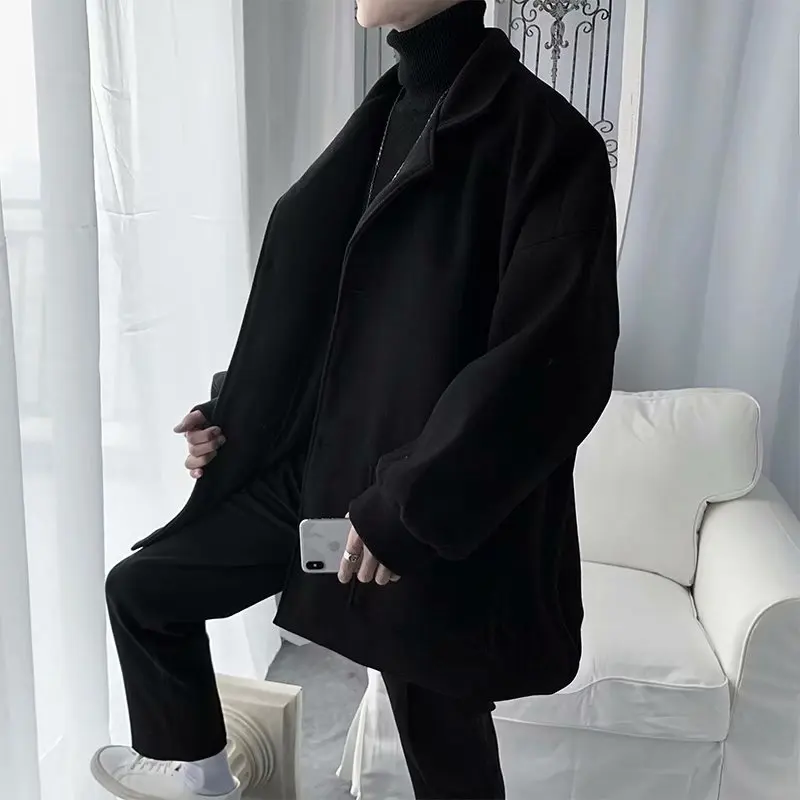 Windbreaker Male Korean Style Trendy Handsome Mid-length Woolen Coat Ins Hong Kong Style Wild Autumn Loose Woolen Coat
Windbreaker Male Korean Style Trendy Handsome Mid-length Woolen Coat Ins Hong Kong Style Wild Autumn Loose Woolen Coat