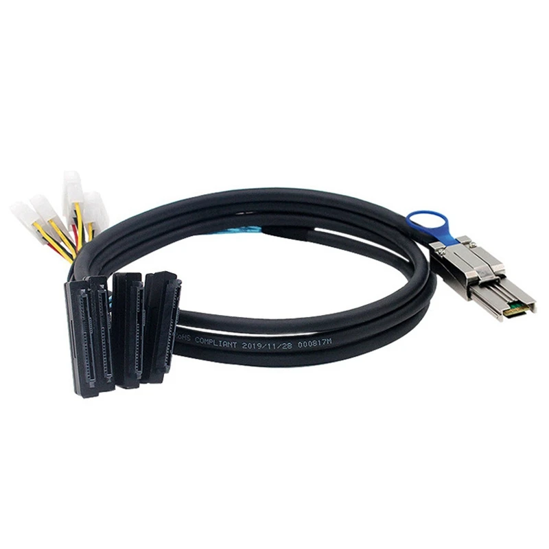 Mini SAS SFF-8088 to 4XSFF-8482 кабель с большим 4-контактным источником питания, карта памяти SATA, кабель для передачи данных TF/1 м
Mini SAS SFF-8088 to 4XSFF-8482 кабель с большим 4-контактным источником питания, карта памяти SATA, кабель для передачи данных TF/1 м