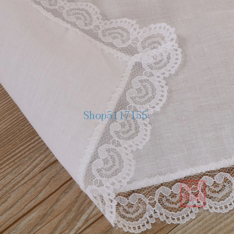 White Lace Thin Handkerchief Woman Wedding Gifts Party Decoration Plain Blank DIY Cotton Handkerchief 25*25cm
White Lace Thin Handkerchief Woman Wedding Gifts Party Decoration Plain Blank DIY Cotton Handkerchief 25*25cm