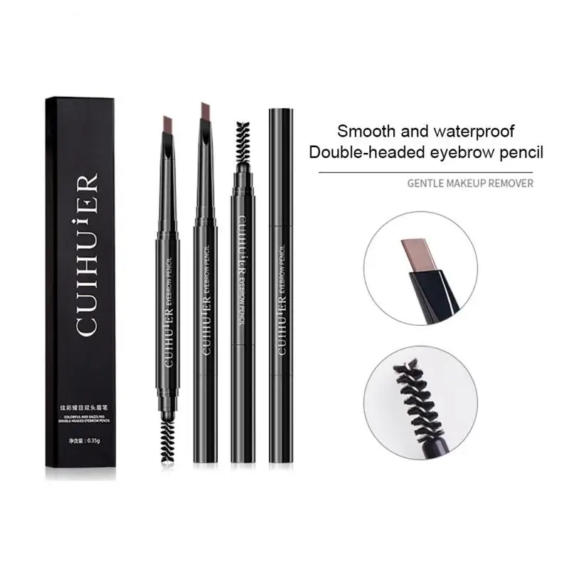 Double Head Triangle Eyebrow Pen Natural Makeup Waterproof Long Lasting Eyebrow Pencil Black Brown Make Up Tools TSLM1
Double Head Triangle Eyebrow Pen Natural Makeup Waterproof Long Lasting Eyebrow Pencil Black Brown Make Up Tools TSLM1