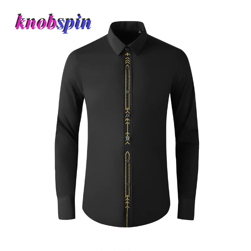 Brand 2021 Long sleeve Shirt Men Placket Embroidery Slim Casual Shirts For Men Solid Color High Quality Business Male Camisas
Brand 2021 Long sleeve Shirt Men Placket Embroidery Slim Casual Shirts For Men Solid Color High Quality Business Male Camisas