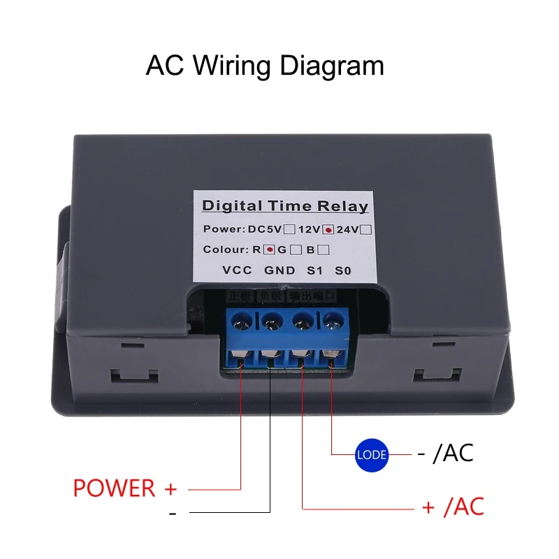 5-24VDC 110V-220VAC LED Display Digital Time Delay Relay Module Timing Delay Cycle Timer Relay Control Switch Time Relay Module
5-24VDC 110V-220VAC LED Display Digital Time Delay Relay Module Timing Delay Cycle Timer Relay Control Switch Time Relay Module
