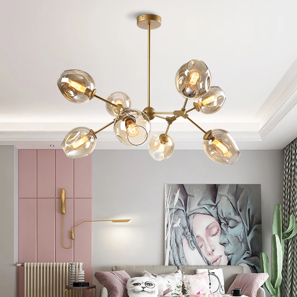 Nordic Led Chandeliers Loft Lustre Living Room Indoor Modern Ceiling Lamp Villa Chandelier Lighting Glass Ball Kitchen Fixtures
Nordic Led Chandeliers Loft Lustre Living Room Indoor Modern Ceiling Lamp Villa Chandelier Lighting Glass Ball Kitchen Fixtures