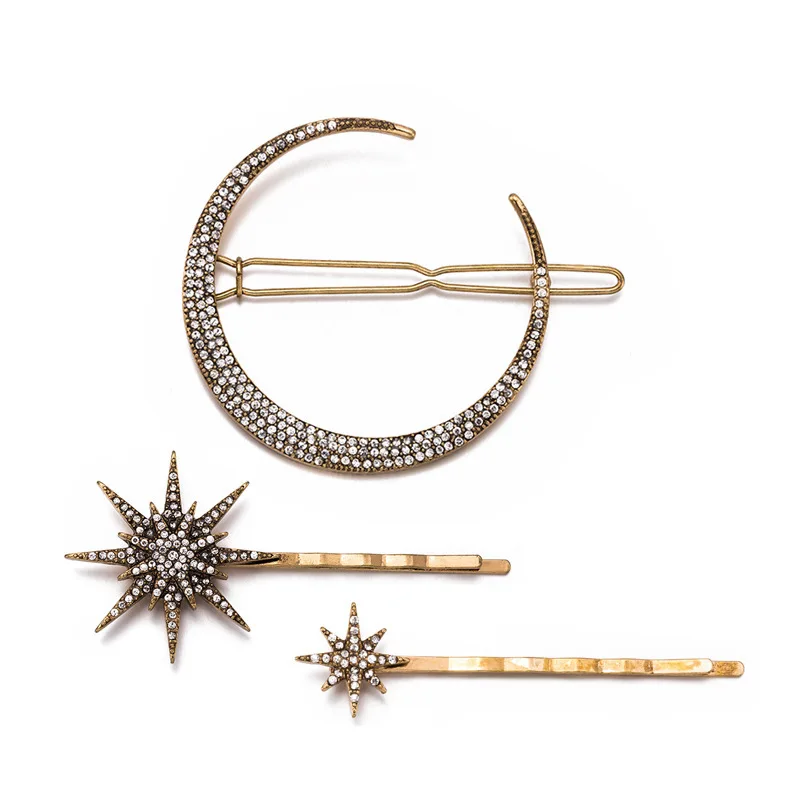 New Fashion Rhinestone Hair Clip Geometric Star Moon Shape Hairpin Headband Crystal Hair Accessories For Women Girls Headwear
New Fashion Rhinestone Hair Clip Geometric Star Moon Shape Hairpin Headband Crystal Hair Accessories For Women Girls Headwear