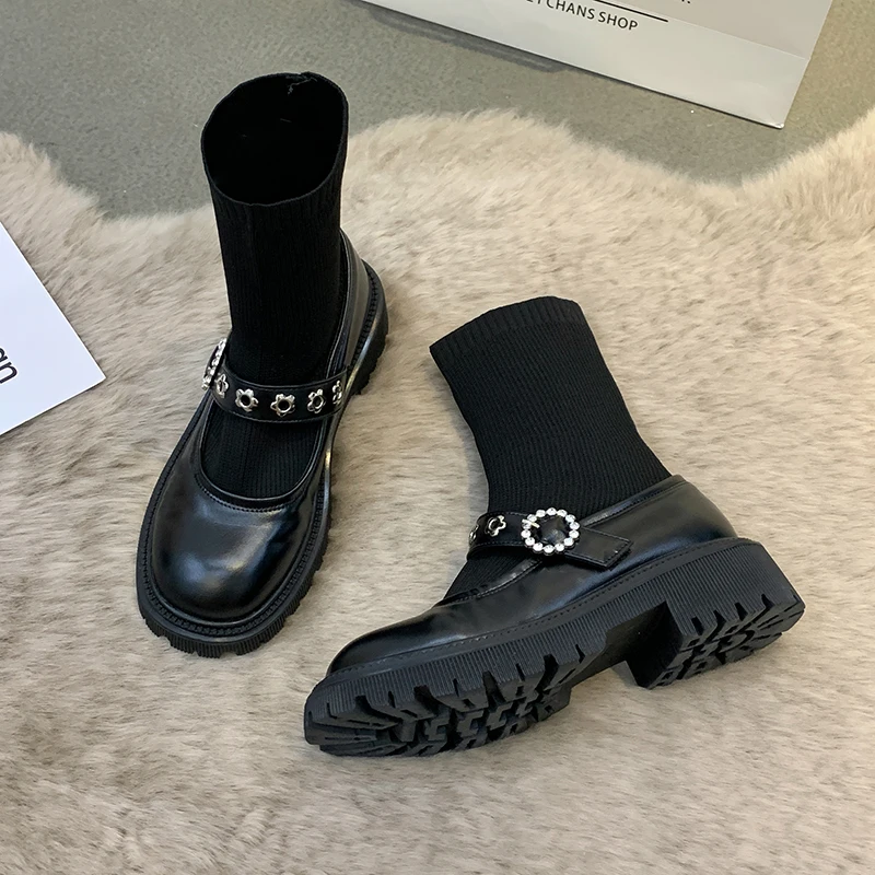 Shoes For Women Botas Femininas Women Shoes Socks Boots Women's Boots Autumn Fashion Round Toe Thick Heel Non-slip Elastic Boots 
Shoes For Women Botas Femininas Women Shoes Socks Boots Women's Boots Autumn Fashion Round Toe Thick Heel Non-slip Elastic Boots