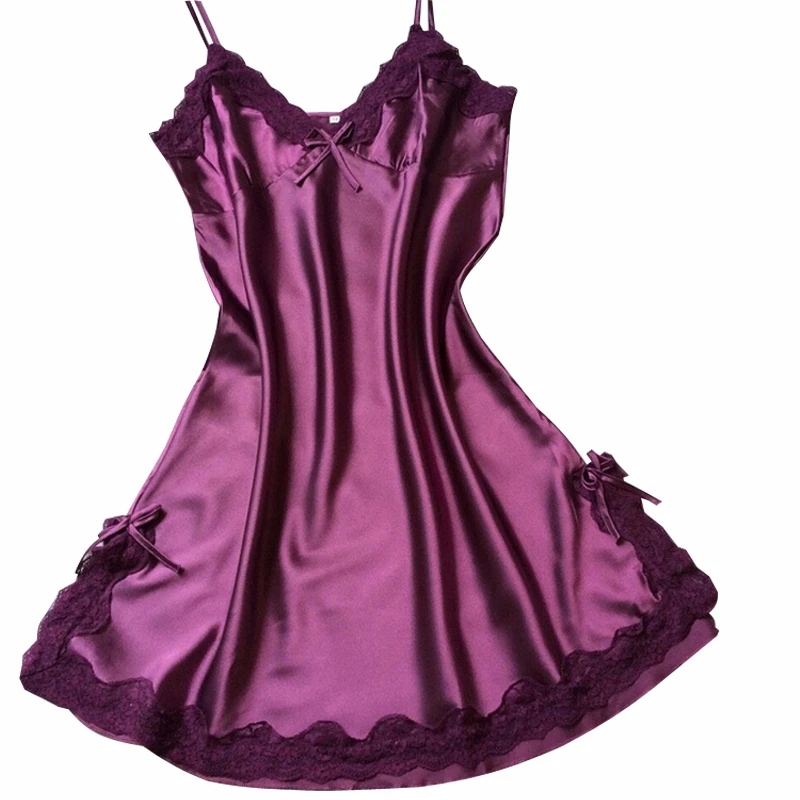 Фото Атласный свитер с небрежным v образным вырезом Slippin nighties летняя ночная рубашка