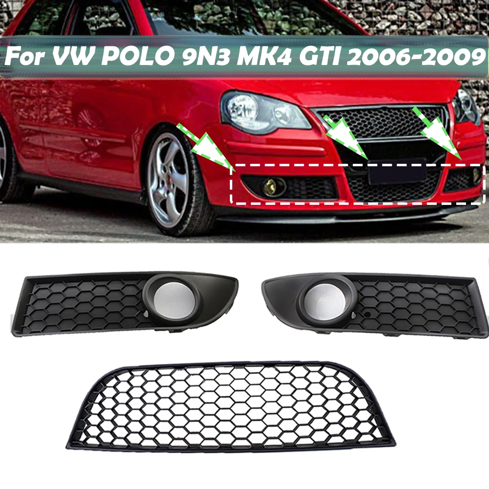 1 Pair Car Front Bumper Lower Fog Light Vent Grille Grill Cover Fit for VW POLO-GTI 2006 2007 2008 2009 MK4 9N3 ABS Black
1 Pair Car Front Bumper Lower Fog Light Vent Grille Grill Cover Fit for VW POLO-GTI 2006 2007 2008 2009 MK4 9N3 ABS Black