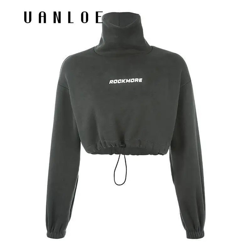 Letter Print Turtleneck Loose Sweatshirt Women Knitted Cropped Streetwear Pullover Rockmore Hoodies
Letter Print Turtleneck Loose Sweatshirt Women Knitted Cropped Streetwear Pullover Rockmore Hoodies