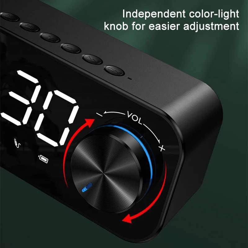 Wireless Bluetooth 5.0LED Alarm Clock Speaker LED TimeDisplay Bedroom USB Alarm Clock Type-C Plug Cable Support TF Card FM Radio
Wireless Bluetooth 5.0LED Alarm Clock Speaker LED TimeDisplay Bedroom USB Alarm Clock Type-C Plug Cable Support TF Card FM Radio