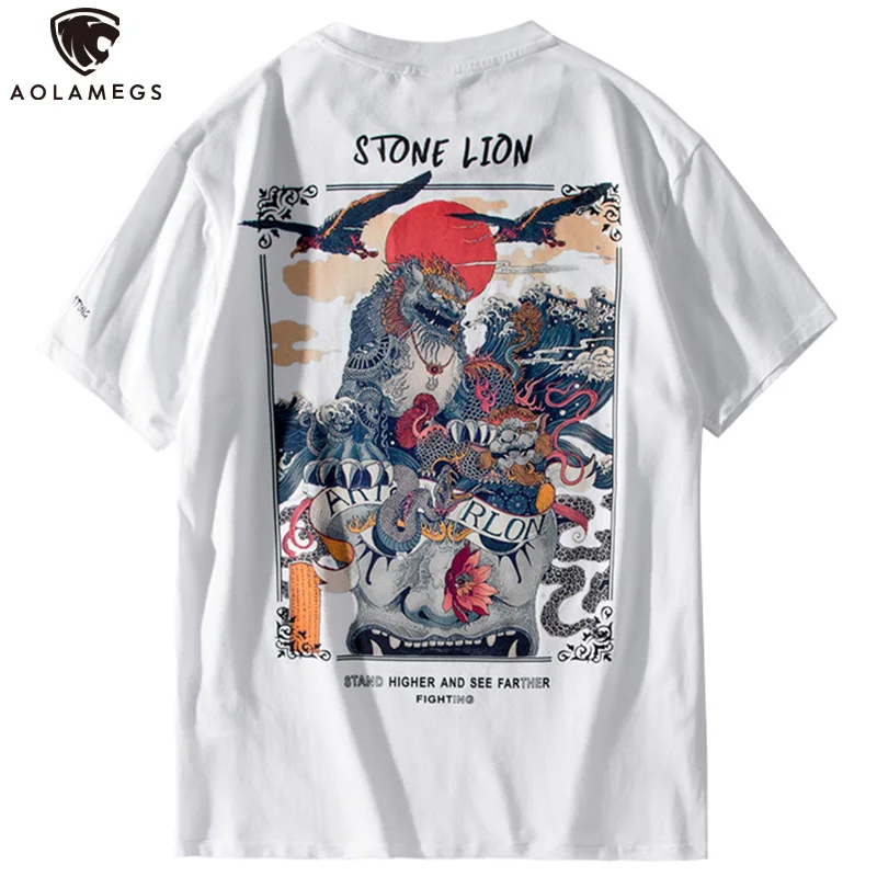 Aolamegs T-shirts Men Anime Dragon Colorful Print Short Sleeve Men's Tee Shirts Cotton Summer Casual Hip Hop Harajuku Streetwear
Aolamegs T-shirts Men Anime Dragon Colorful Print Short Sleeve Men's Tee Shirts Cotton Summer Casual Hip Hop Harajuku Streetwear