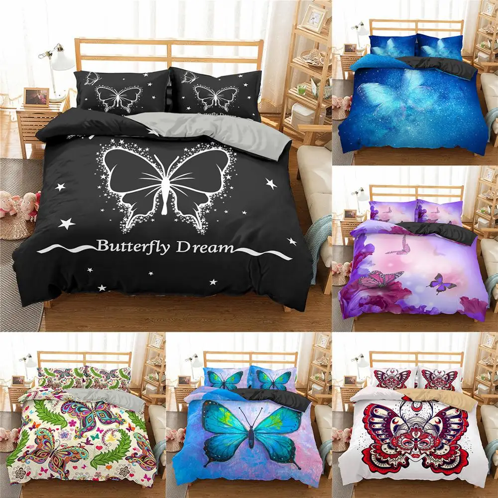 Beautiful Butterfly Bedding Set Soft 3d Printed Animal Black White Home Decor Duvet Cover Sets with Pillowcase Queen King Size
Beautiful Butterfly Bedding Set Soft 3d Printed Animal Black White Home Decor Duvet Cover Sets with Pillowcase Queen King Size