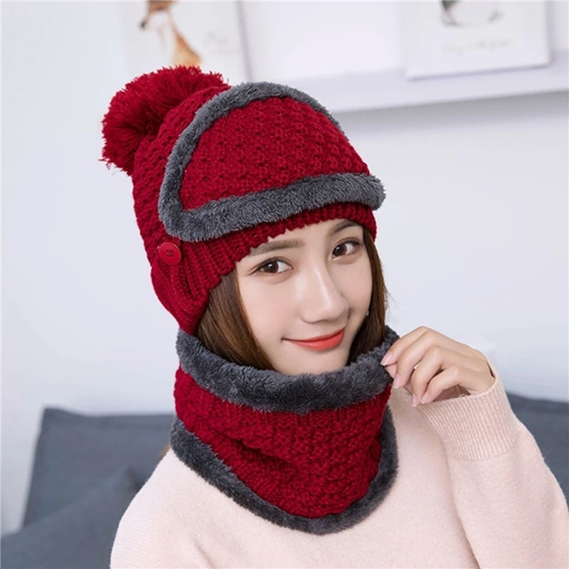 2020 New Winter Knitted Beanies Hats Women Thick Warm Beanie Skullies Hat Female Knit Bonnet Beanie Caps Outdoor Riding Sets
2020 New Winter Knitted Beanies Hats Women Thick Warm Beanie Skullies Hat Female Knit Bonnet Beanie Caps Outdoor Riding Sets