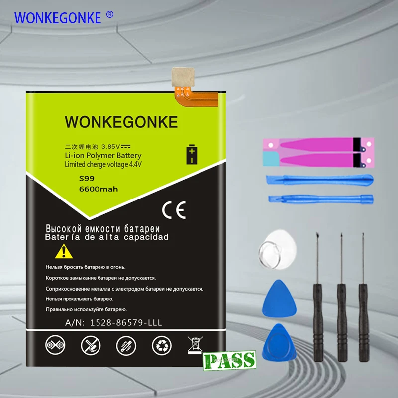 Аккумулятор WONKEGONKE для HOMTOM S99 6600 мАч|Аккумуляторы мобильных телефонов| |
