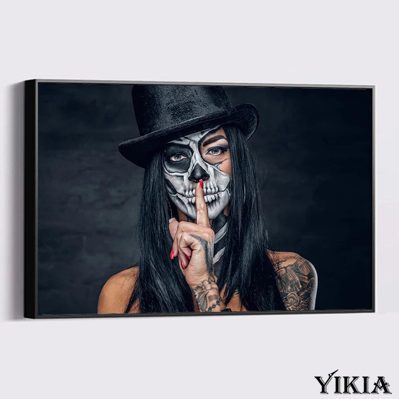 Canvas Modern paintings Black Hat Skull Tattoo Girl Nordic Posters and Prints wall art pop Light luxury Home Decor wall pictures
Canvas Modern paintings Black Hat Skull Tattoo Girl Nordic Posters and Prints wall art pop Light luxury Home Decor wall pictures