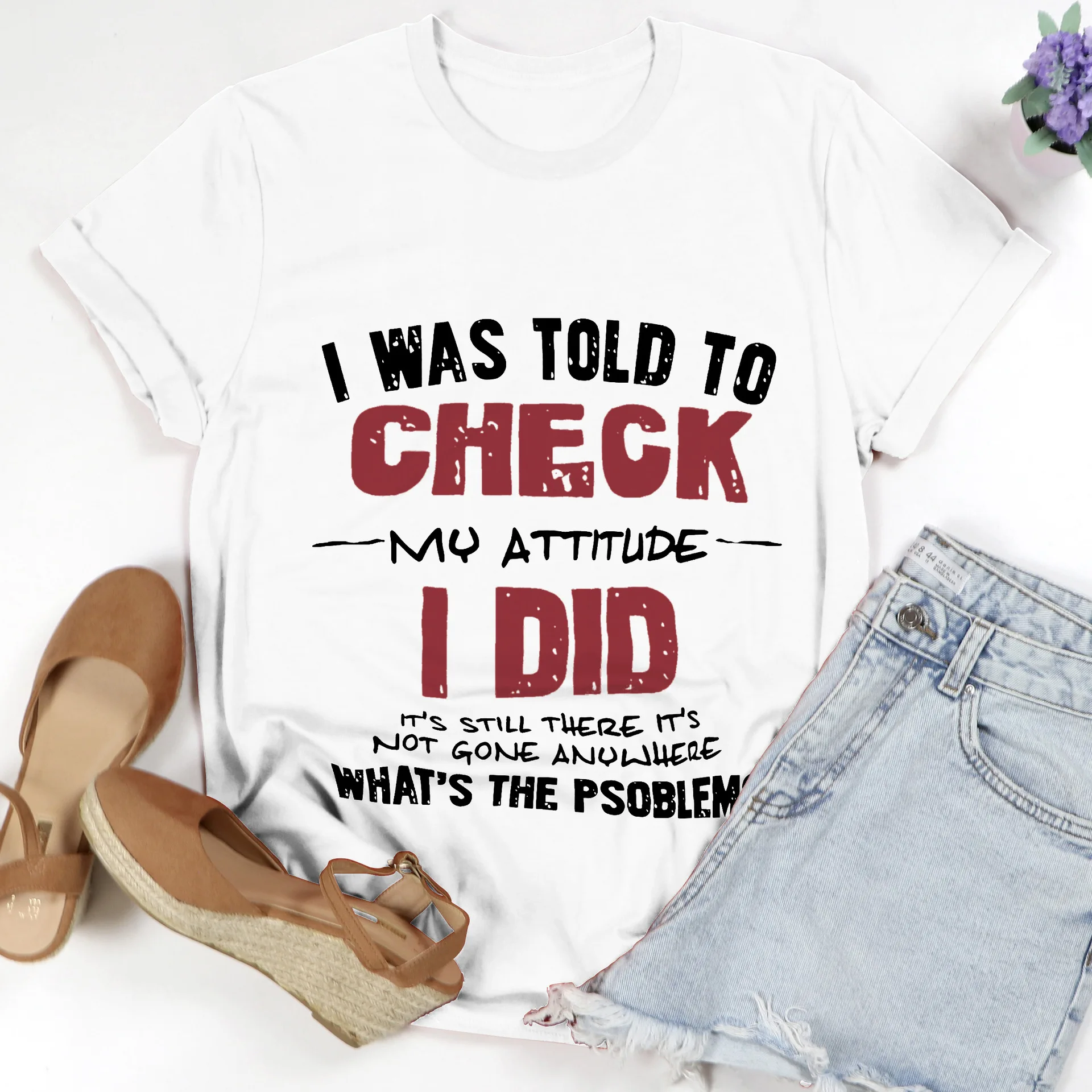 Женская футболка с надписью «я был сказал проверить мое отношение», Повседневная футболка с круглым вырезом и коротким рукавом, Графически...
Женская футболка с надписью «я был сказал проверить мое отношение», Повседневная футболка с круглым вырезом и коротким рукавом, Графически...