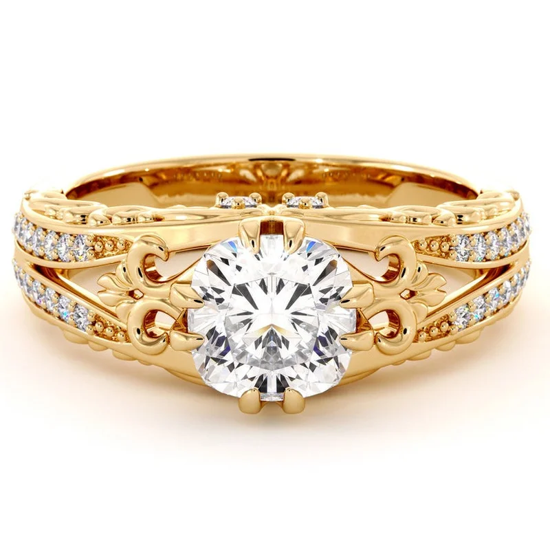 Gu Li Retro Gold Color Engraving Hollow Inlaid Crystal Zircon Ring For Women Party Jewelry Female Hand Accessories Size 5-11
Gu Li Retro Gold Color Engraving Hollow Inlaid Crystal Zircon Ring For Women Party Jewelry Female Hand Accessories Size 5-11