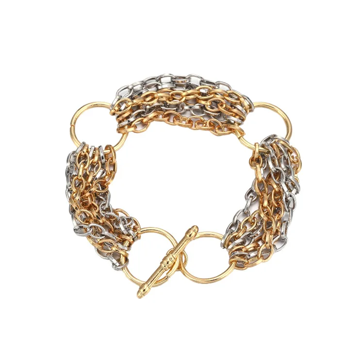 ORNAPEADIA 2021 New Fashion Jewelry Women's Personality Simple Thin Chain Multi-layer Two-color OT Buckle Bracelet for Women
ORNAPEADIA 2021 New Fashion Jewelry Women's Personality Simple Thin Chain Multi-layer Two-color OT Buckle Bracelet for Women