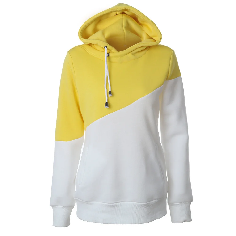 Women's sweater color blocking drawstring hooded Pullover pocket long sleeve top Free shipping The new listing
Women's sweater color blocking drawstring hooded Pullover pocket long sleeve top Free shipping The new listing