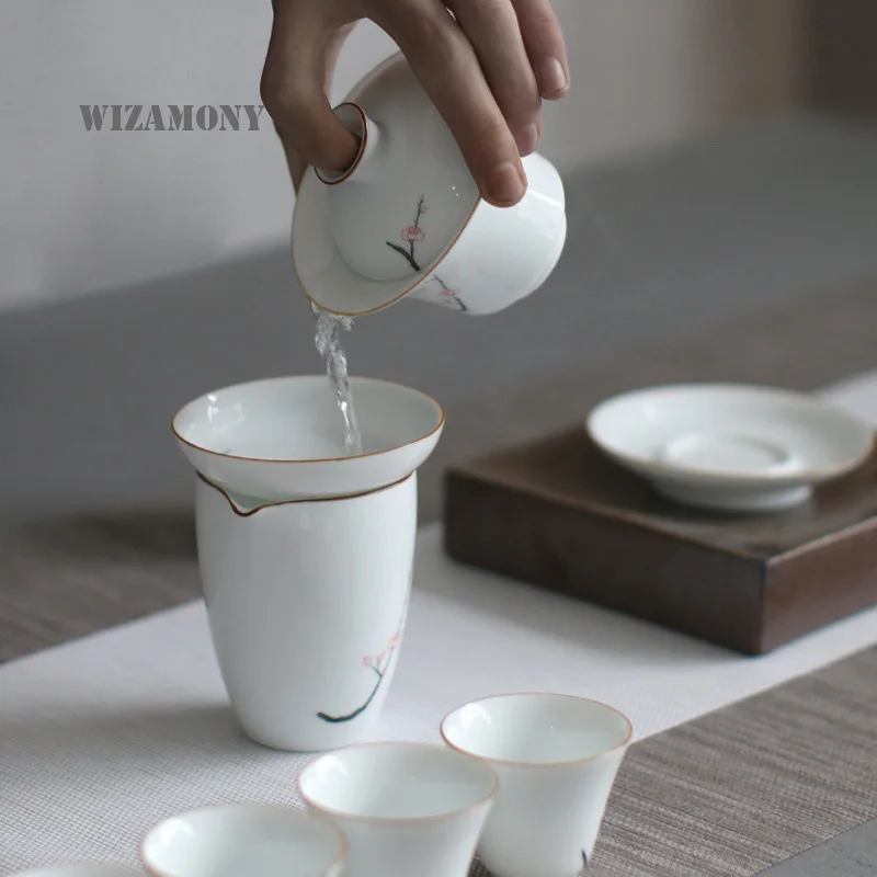 WIZAMONY Chinese 105ml WIZAMONY Tea Set Gaiwan Hand Painted High Quality Teapot Jingdezhen Ceramic Porcelain Celadon
WIZAMONY Chinese 105ml WIZAMONY Tea Set Gaiwan Hand Painted High Quality Teapot Jingdezhen Ceramic Porcelain Celadon