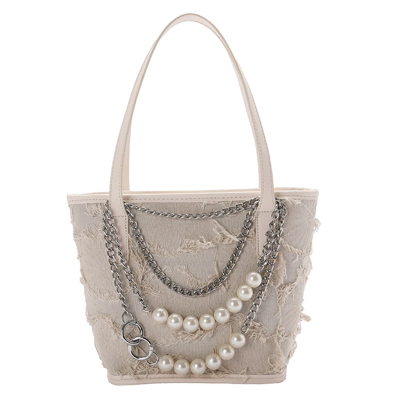 Pearl Decoration Canvas Bucket Bags for Women 2021 Summer Solid Color Shoulder Handbags Female Travel Lady Fashion Branded
Pearl Decoration Canvas Bucket Bags for Women 2021 Summer Solid Color Shoulder Handbags Female Travel Lady Fashion Branded