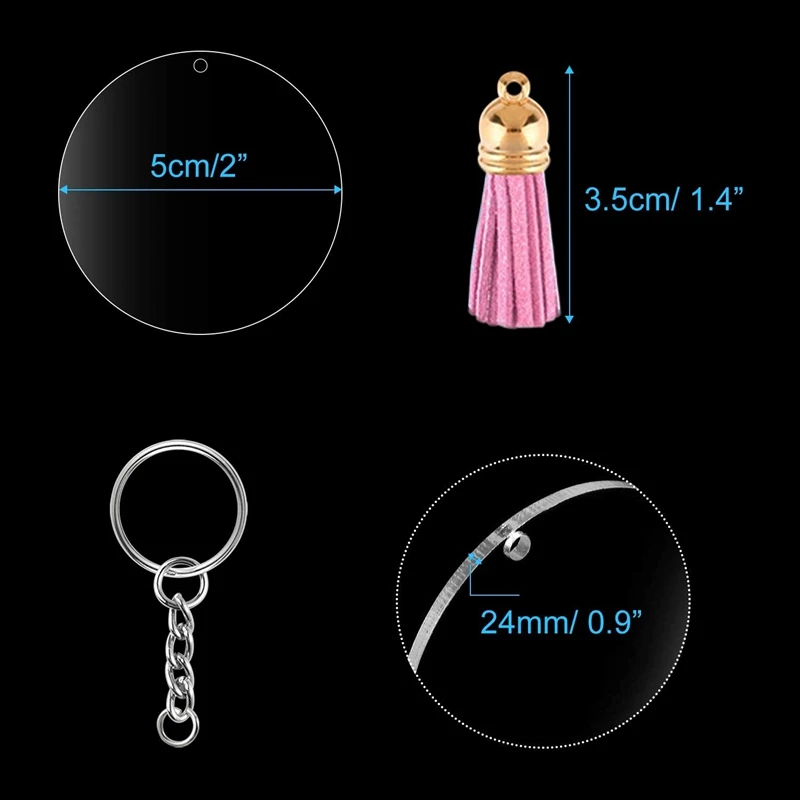FashionAcrylic Keychain Making Kit Clear Acrylic Keychain Blanks and Colorful Tassel Pendants for DIY Projects
FashionAcrylic Keychain Making Kit Clear Acrylic Keychain Blanks and Colorful Tassel Pendants for DIY Projects