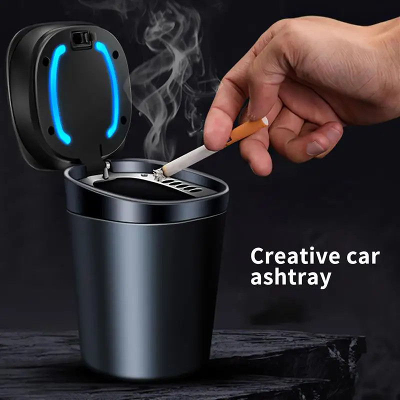 Car Ashtray with Pop-Up Lid Built-In LED Light Temperature Resistant Mini Trash Bin Portable Cool Cigarette Ash Holder Cup
Car Ashtray with Pop-Up Lid Built-In LED Light Temperature Resistant Mini Trash Bin Portable Cool Cigarette Ash Holder Cup