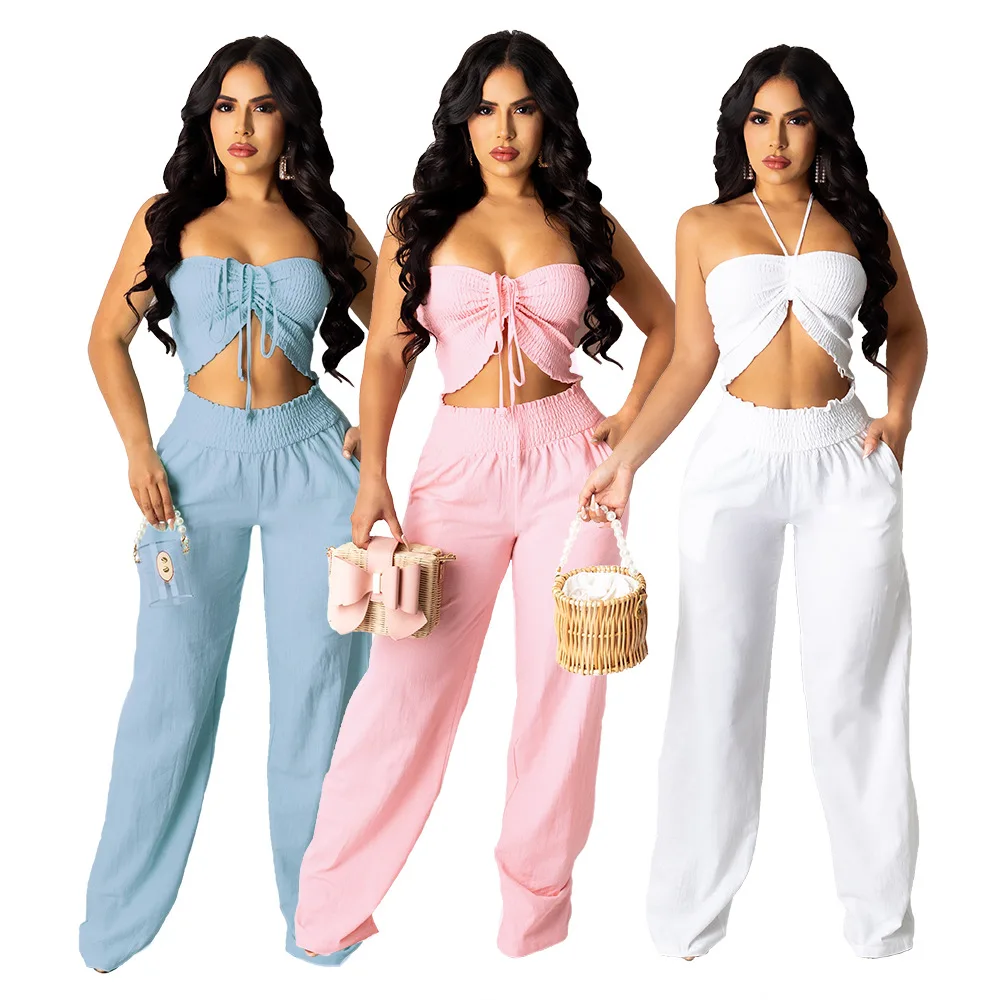 Elysee Bohemian Style Hot Selling Ice Silk Hot Style Feature Summer Pure Color Breast Adjustable Ice Silk Wrinkle Leisure Set 33
Elysee Bohemian Style Hot Selling Ice Silk Hot Style Feature Summer Pure Color Breast Adjustable Ice Silk Wrinkle Leisure Set 33