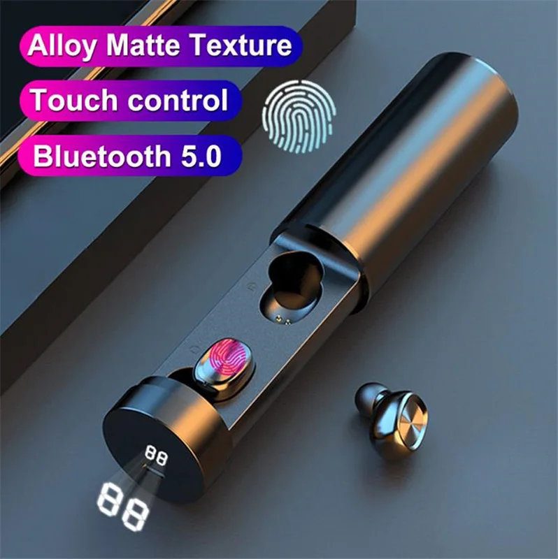 TWS Bluetooth Earphones Wireless Headphones Sports Waterproof Headsets Touch Control Bluetooth Earphone Earbuds with Microphone
TWS Bluetooth Earphones Wireless Headphones Sports Waterproof Headsets Touch Control Bluetooth Earphone Earbuds with Microphone