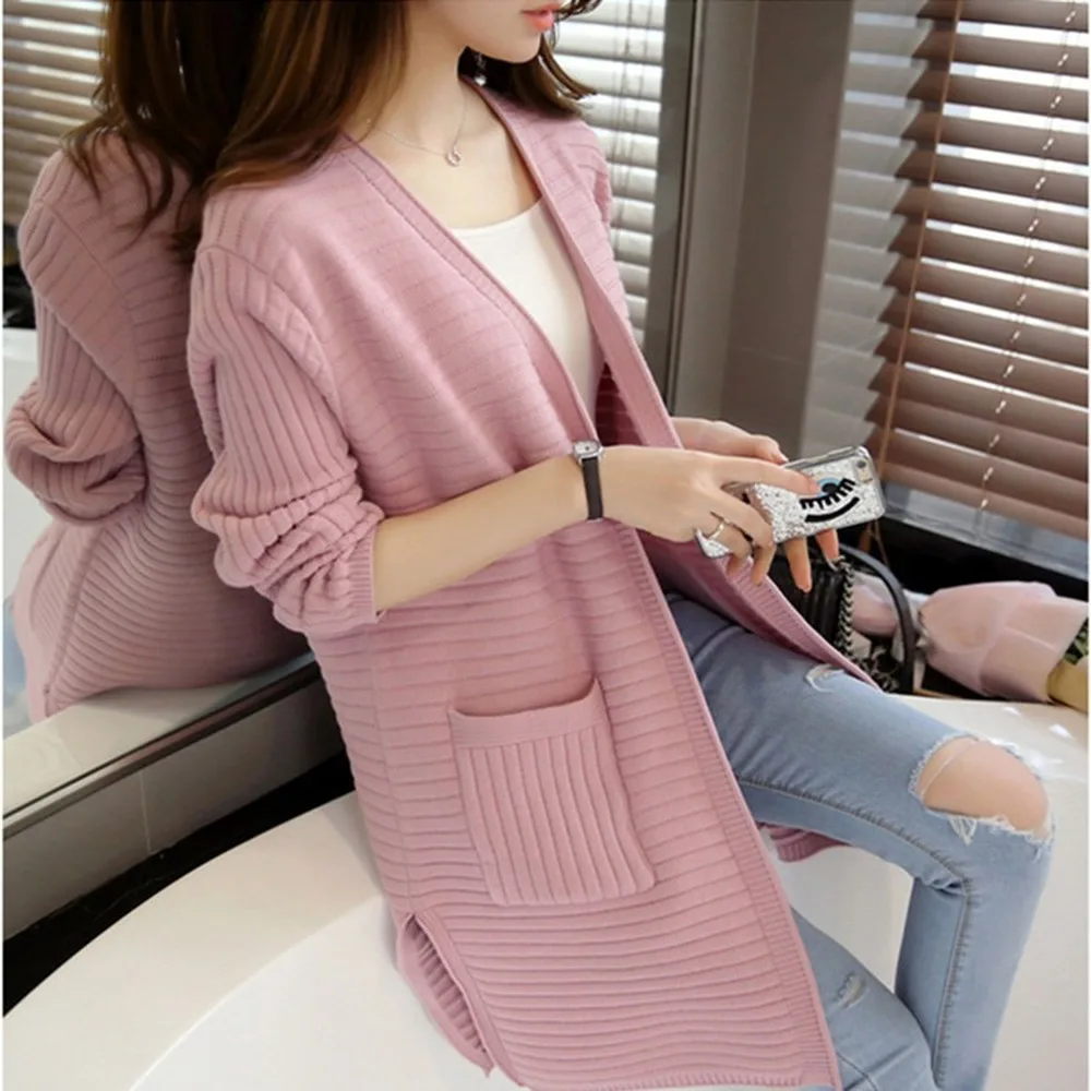Long Sweater Coat 2020 Knit Cardigan Women Warm Loose Fashion Autumn And Winter Coat Solid Color Student Style Easy Match Tops
Long Sweater Coat 2020 Knit Cardigan Women Warm Loose Fashion Autumn And Winter Coat Solid Color Student Style Easy Match Tops
