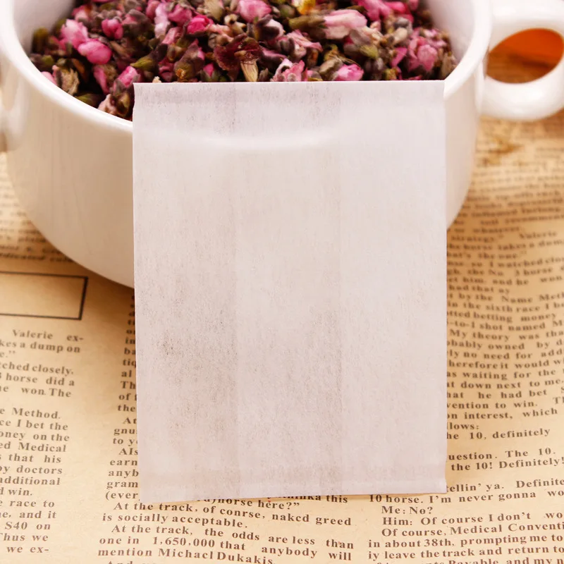 100 шт. чайные пакетики биоразлагаемый бумажный чайный пакетик на шнурке