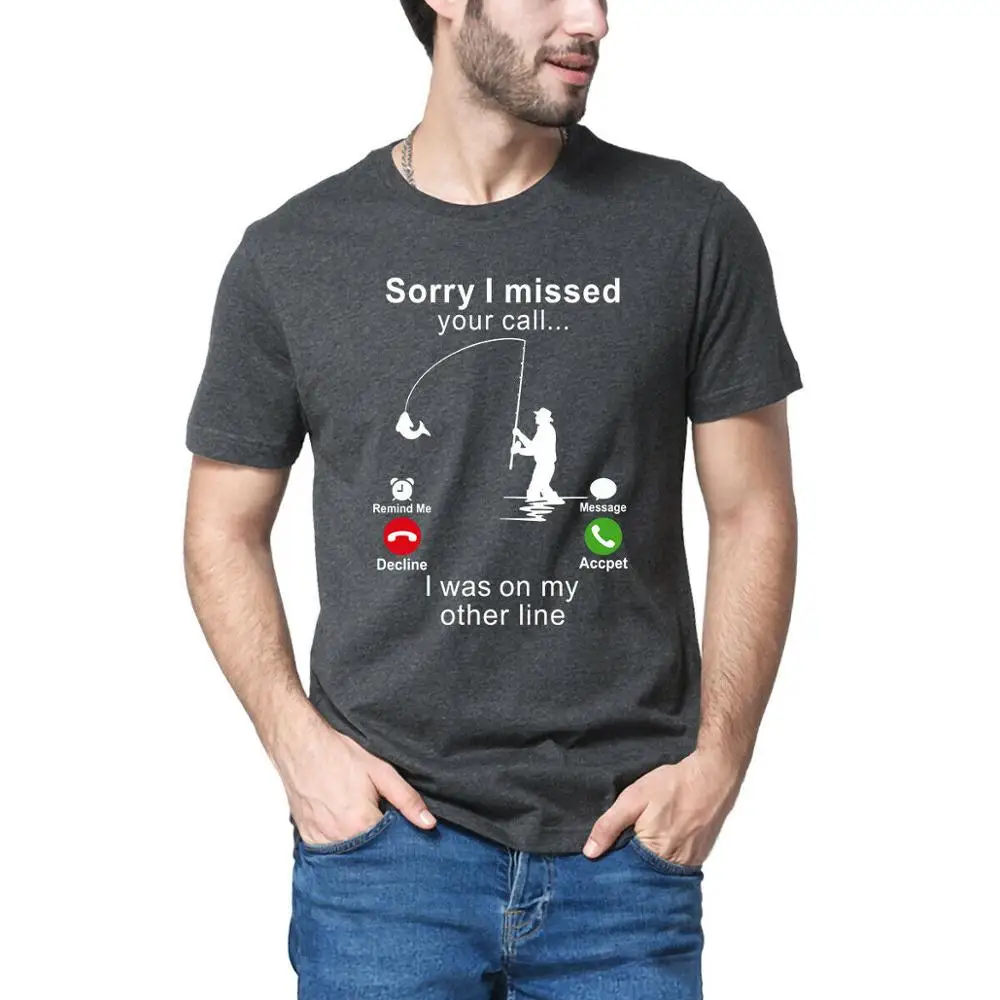 Sorry I Missed Your Call Fishing Funny Men Women T Shirt 100% cotton Mens 2021 Streetwear Homme Tops tees
Sorry I Missed Your Call Fishing Funny Men Women T Shirt 100% cotton Mens 2021 Streetwear Homme Tops tees