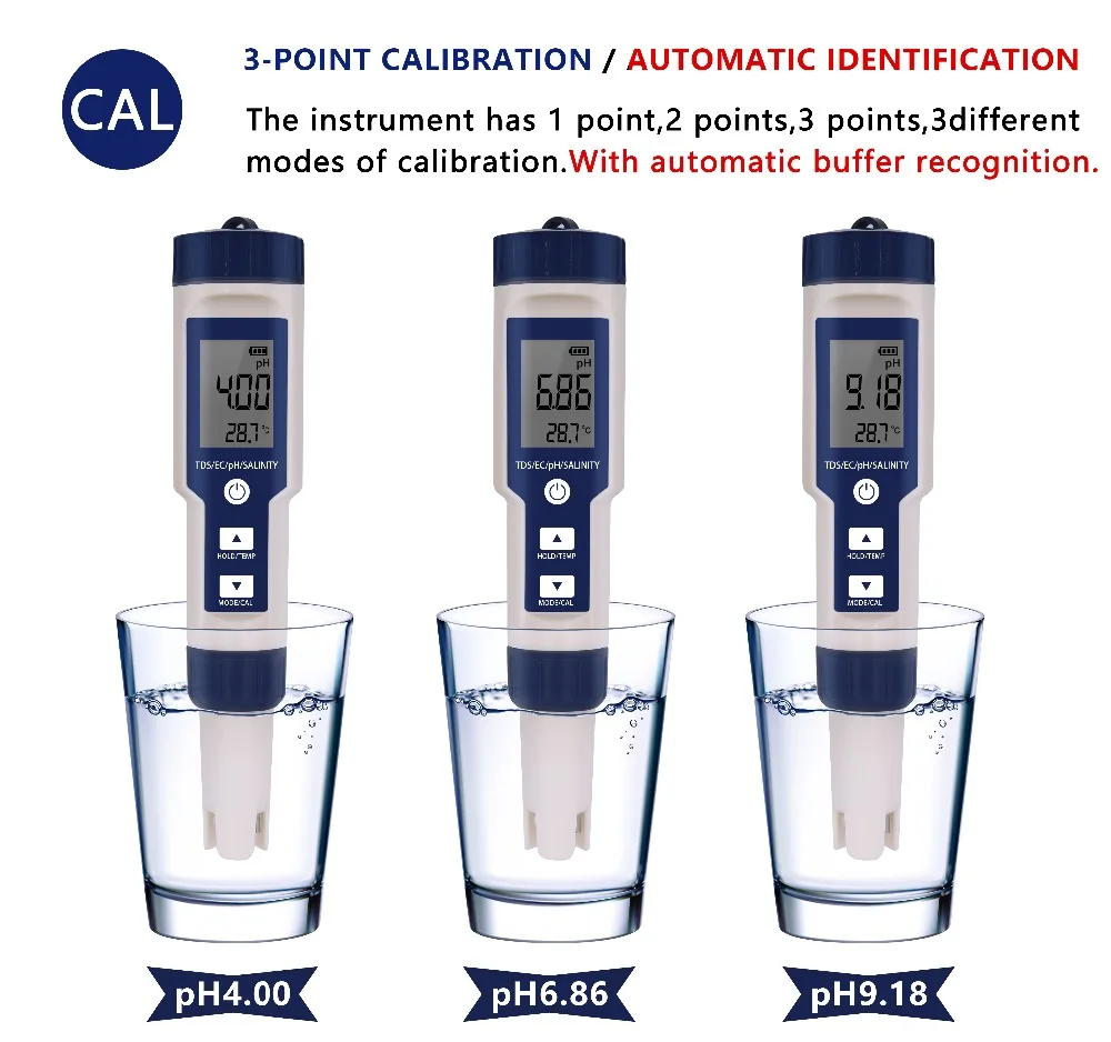 5/7 IN 1 Digital PH EC TDS Meter ORP SG Salinity Temperature Tester Aquarium Water Hydroponic Liquid Purity PPM Filter Testing
5/7 IN 1 Digital PH EC TDS Meter ORP SG Salinity Temperature Tester Aquarium Water Hydroponic Liquid Purity PPM Filter Testing