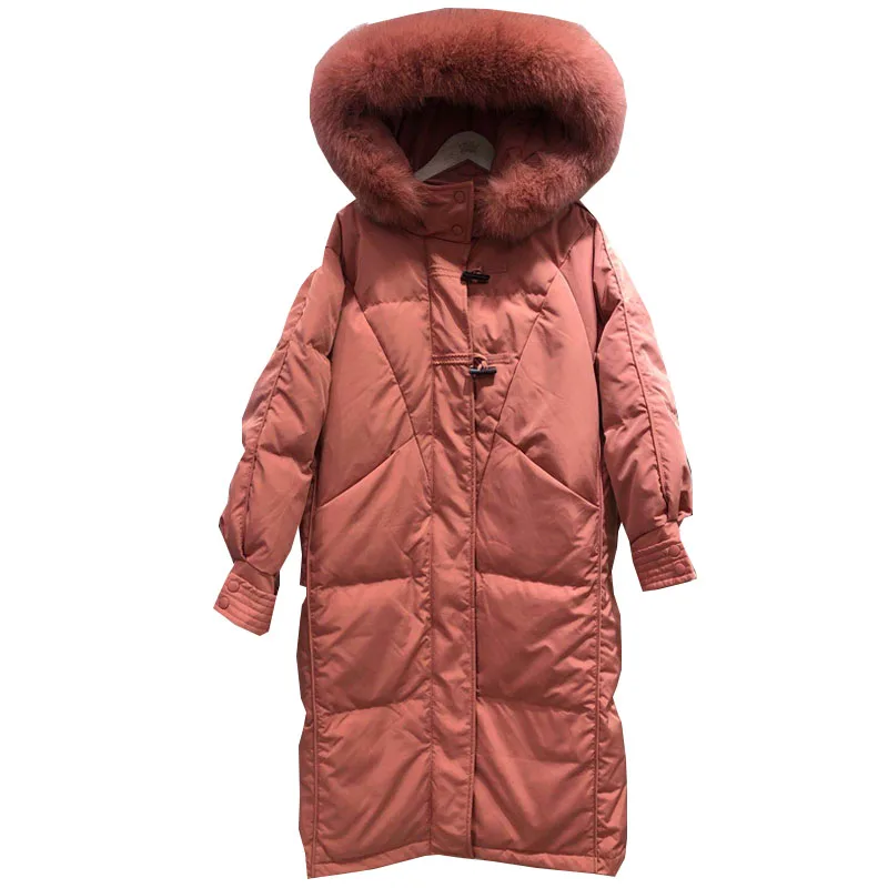 real large fox fur collar white down jacket Women over-knee thickened 2020 new winter coat veste femme elegant Office lady
real large fox fur collar white down jacket Women over-knee thickened 2020 new winter coat veste femme elegant Office lady