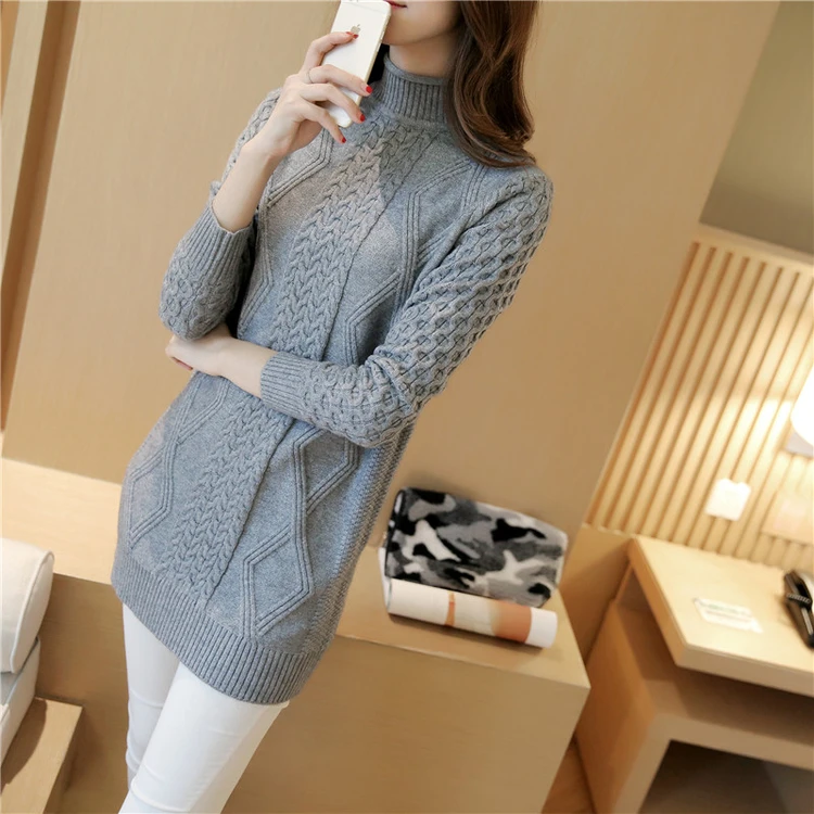 Sweater ladies plus velvet knitted sweater jacket 2020 spring and autumn new thick mid-length bottoming shirt women high collar
Sweater ladies plus velvet knitted sweater jacket 2020 spring and autumn new thick mid-length bottoming shirt women high collar