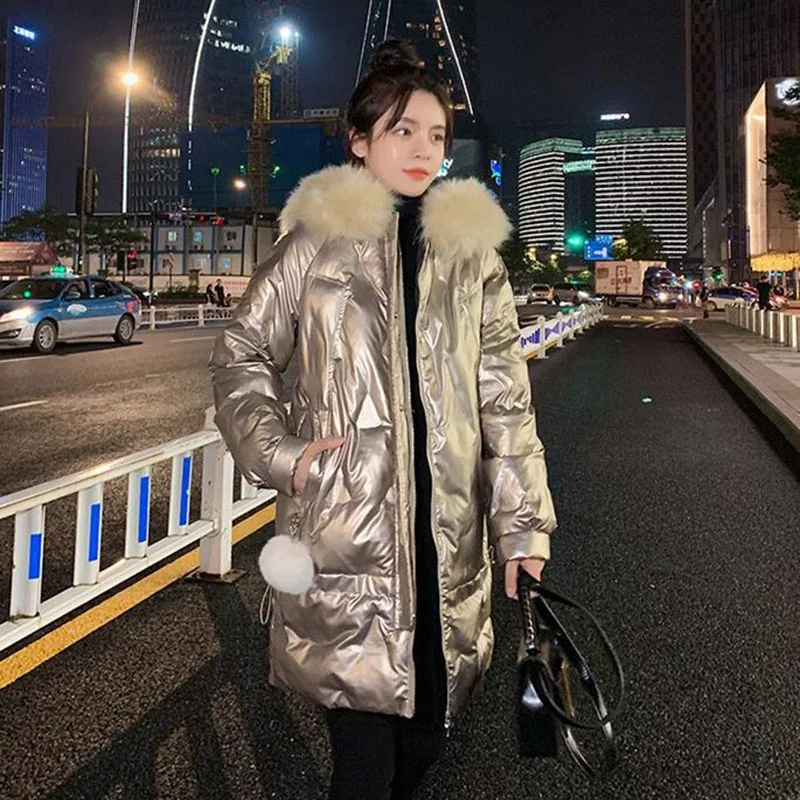 Parkas 2020 New Down Cotton Coat Winter Jackets Korean Style Hooded Glossy Cotton Padded Warm Winter Jacket Overcoat K884 
Parkas 2020 New Down Cotton Coat Winter Jackets Korean Style Hooded Glossy Cotton Padded Warm Winter Jacket Overcoat K884