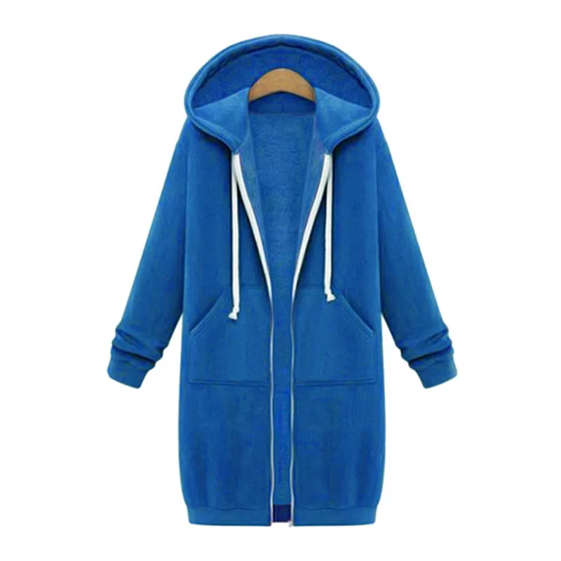 2020 Autumn Winter Casual Women Long Hoodies Sweatshirt Coat Zip Up Outerwear Hooded Jacket Plus Size Outwear Tops
2020 Autumn Winter Casual Women Long Hoodies Sweatshirt Coat Zip Up Outerwear Hooded Jacket Plus Size Outwear Tops