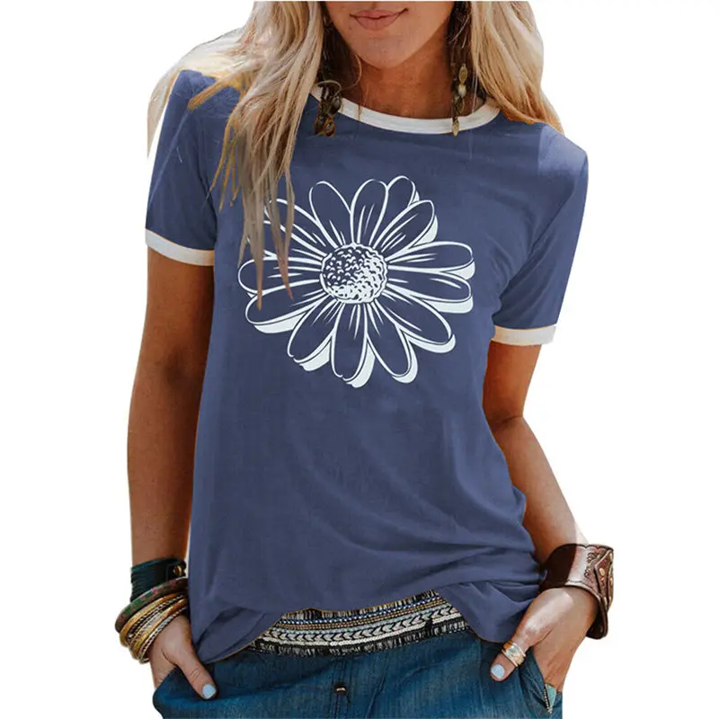 Women Daisy Flower Graphics Slogan Casual Top Soft Letters Hipster Short Sleeve Tee Crew Neck Trendy Funny Ladies T-Shirt
Women Daisy Flower Graphics Slogan Casual Top Soft Letters Hipster Short Sleeve Tee Crew Neck Trendy Funny Ladies T-Shirt