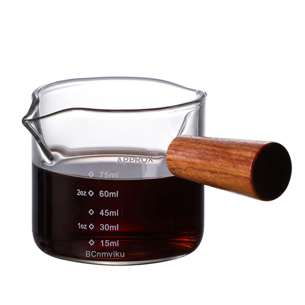 60/75ml Heat Resistant Glass Measuring Cup Jigger For Espresso Coffee Small Milk Coffee Cup Double-mouthed Ounce Cup
60/75ml Heat Resistant Glass Measuring Cup Jigger For Espresso Coffee Small Milk Coffee Cup Double-mouthed Ounce Cup