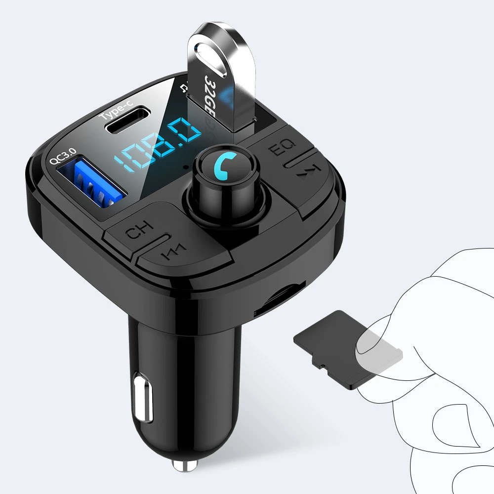 Автомобильное зарядное устройство QC 3,0, быстрая зарядка, 2 USB, FM-карта, mp3-плеер, Bluetooth, гарнитура для телефона, автомобильный прикуриватель, ав...
Автомобильное зарядное устройство QC 3,0, быстрая зарядка, 2 USB, FM-карта, mp3-плеер, Bluetooth, гарнитура для телефона, автомобильный прикуриватель, ав...