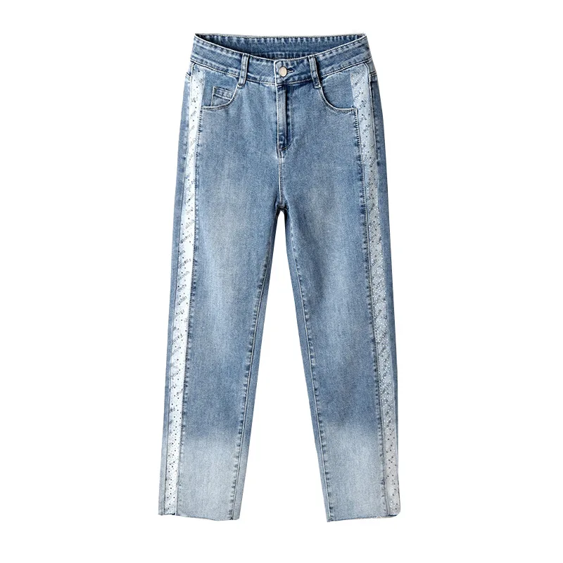2021 new high-waisted straight wide-leg pants with diamonds niche fashion fringed split jeans
2021 new high-waisted straight wide-leg pants with diamonds niche fashion fringed split jeans