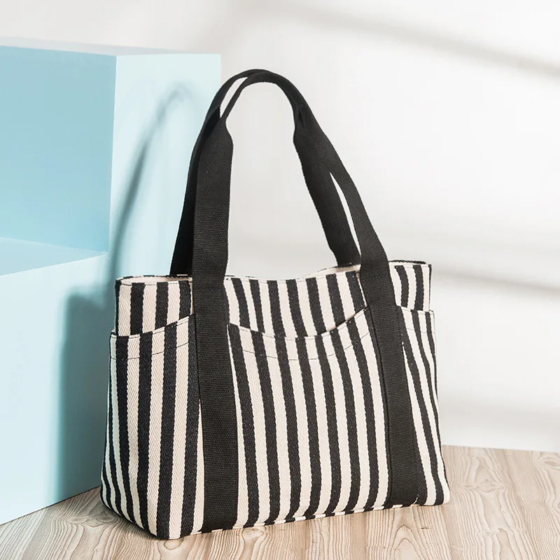 2021 Women's Bag Striped Canvas Bag Lady Shoulder Bag Tote Mummy Canvas Bag Big Bag Luxury Designer Bag Bags for Women
2021 Women's Bag Striped Canvas Bag Lady Shoulder Bag Tote Mummy Canvas Bag Big Bag Luxury Designer Bag Bags for Women