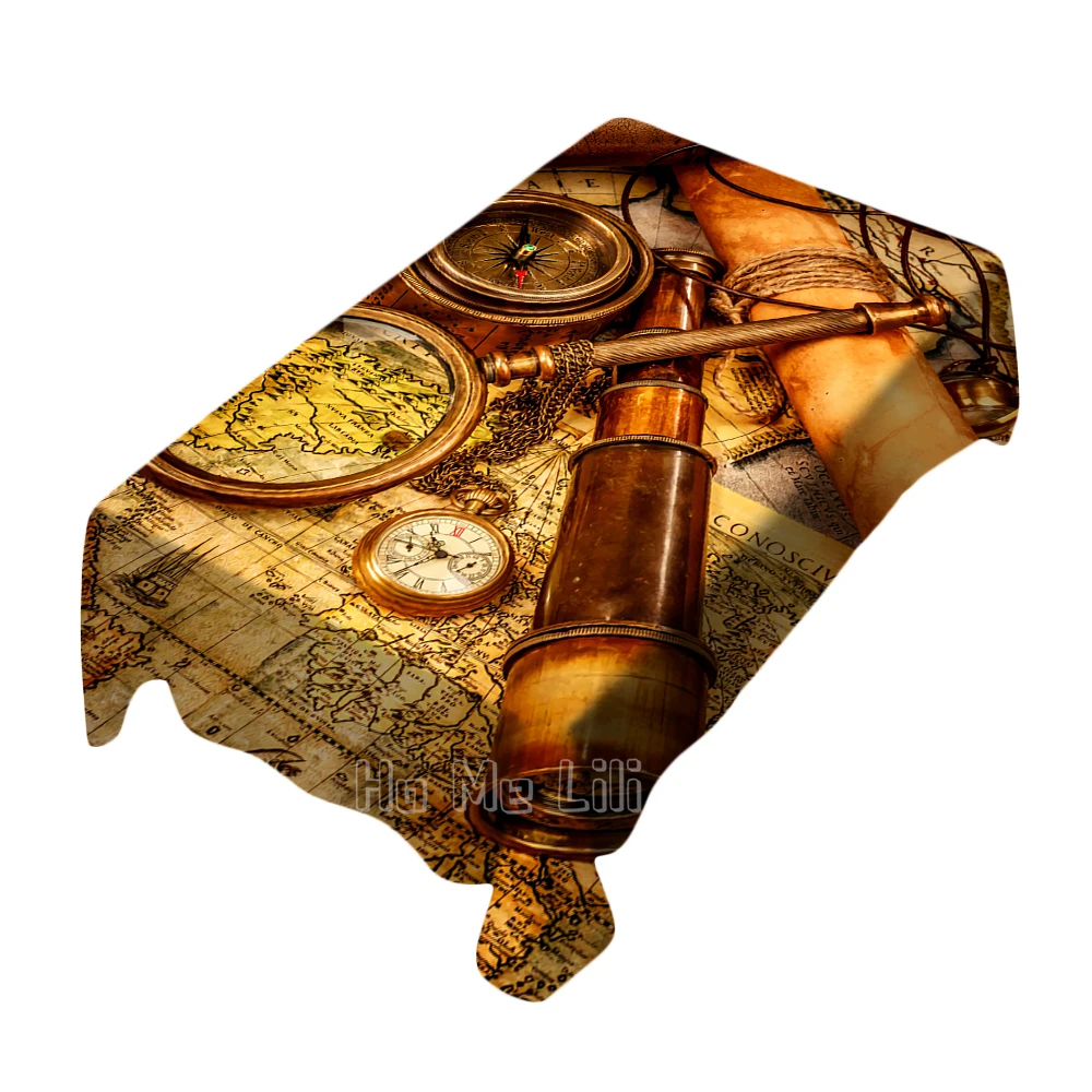 Nautical Design Of Old Items On The Map Polyester Rectangular Tablecloth Waterproof
Nautical Design Of Old Items On The Map Polyester Rectangular Tablecloth Waterproof