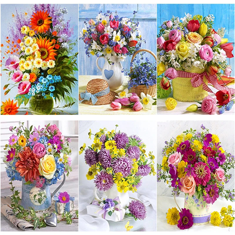 New 5D DIY Diamond Painting Fresh Flowers Diamond Embroidery Scenery Cross Stitch Full Square Round Drill Home Decor Manual Gift
New 5D DIY Diamond Painting Fresh Flowers Diamond Embroidery Scenery Cross Stitch Full Square Round Drill Home Decor Manual Gift