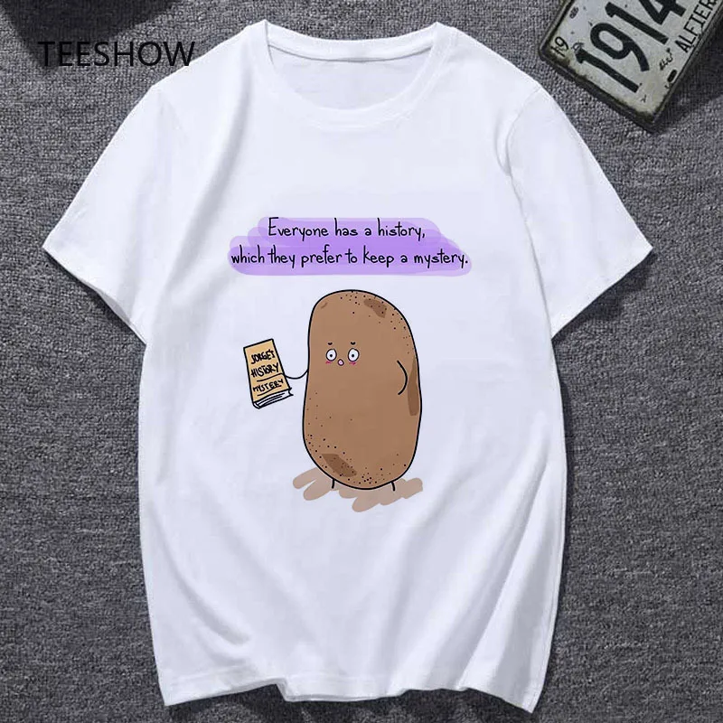White Thin Section Tshirt Tops Clothing Summer Cute T Shirt Women Fashion Print Potato Philosophy Harajuku Short Sleeve T-shirt
White Thin Section Tshirt Tops Clothing Summer Cute T Shirt Women Fashion Print Potato Philosophy Harajuku Short Sleeve T-shirt